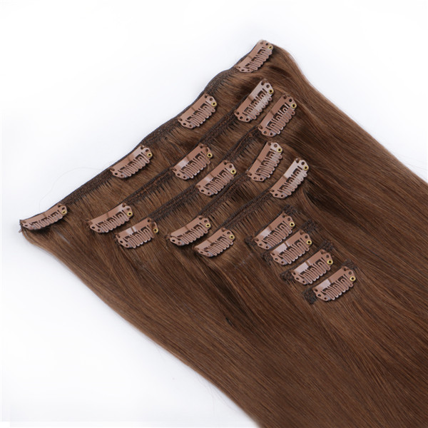 High quality clip in human hair extensions Brazilian hair XS059